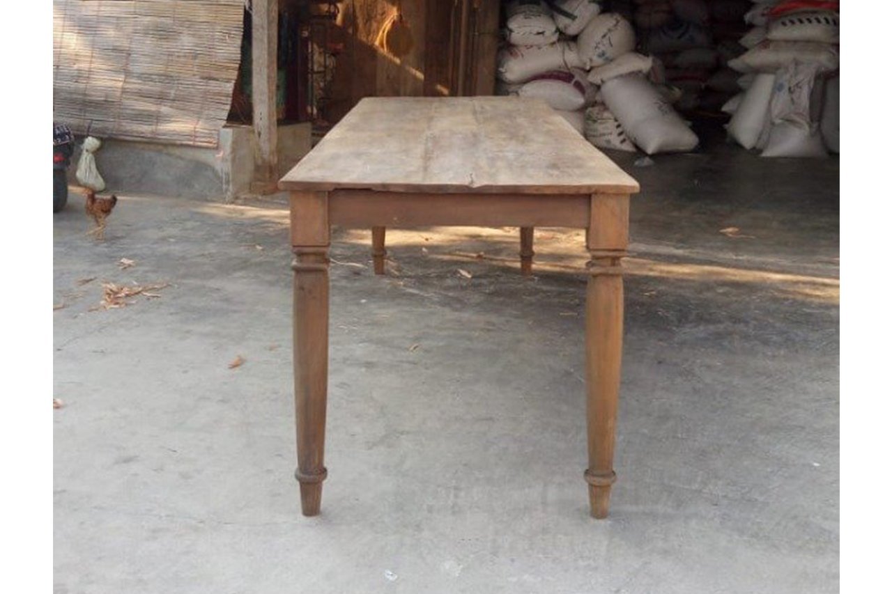 Antieke teak tafel 250 x 85 - Souren Meubels
