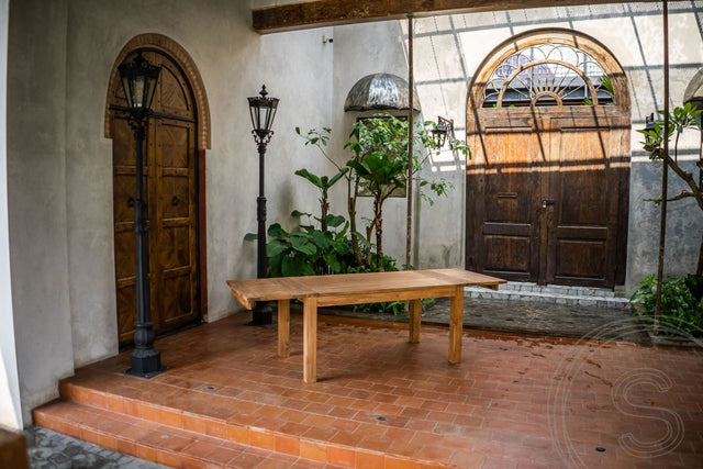 Uitschuifbare teak tafel 160 - 210 - 260x90 - Souren Meubels