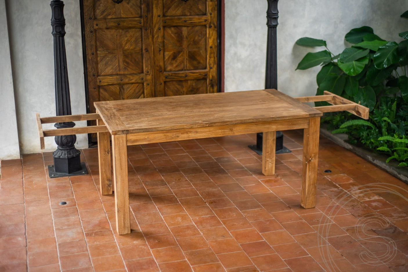 Uitschuifbare teak tafel 160 - 210 - 260x90 - Souren Meubels