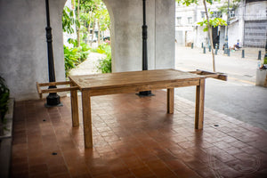 Uitschuifbare teak tafel 180 - 230 - 280x100 - Souren Meubels