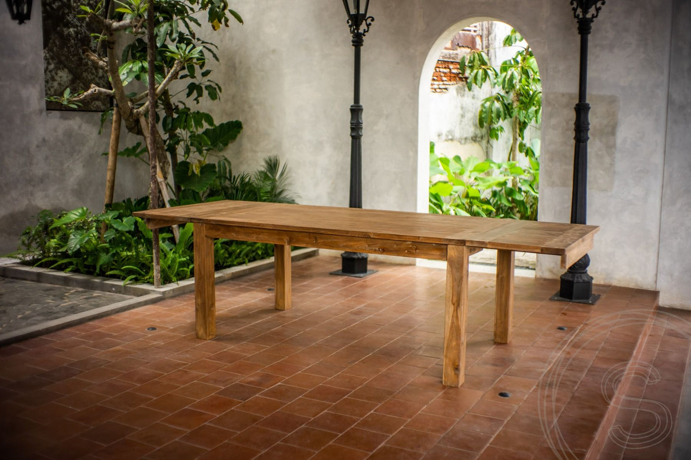 Uitschuifbare teak tafel 180 - 230 - 280x100 - Souren Meubels