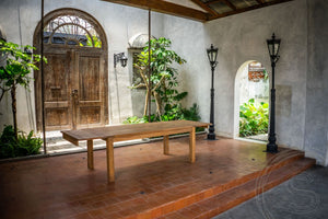 Ausziehtisch Teakholz 200-250-300x100 cm