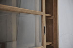 Teak vitrinekast 160cm - Souren Meubels