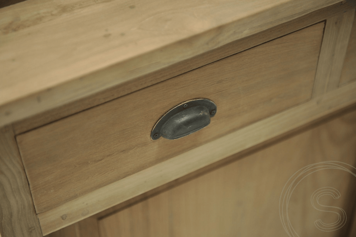 Teak vitrinekast 160cm - Souren Meubels