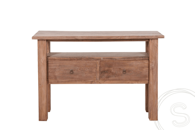 Teak sidetable 120cm oud hout - Souren Meubels