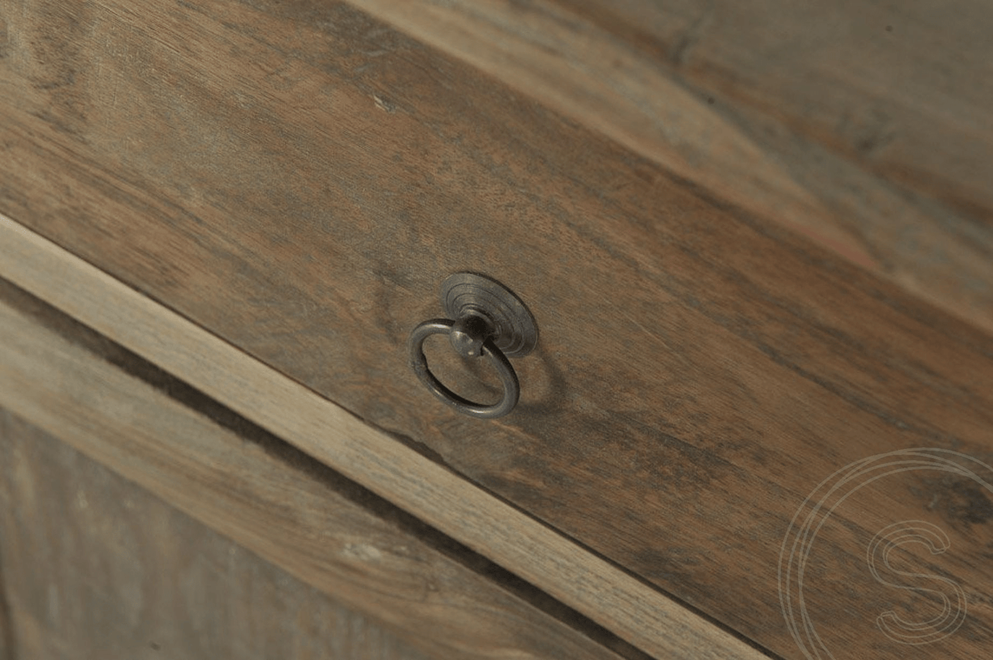 Teak Kommode 200cm Rustikal