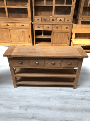 Teak Wandtisch Rustikal 140