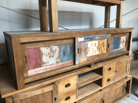 Teak TV-Sideboard Paint
