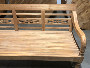 Teak Bahnhofsbank 3 Meter