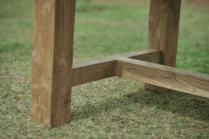 Teak Gartentisch Mammut 200cm + 2 Beaufort Stühle + Bank
