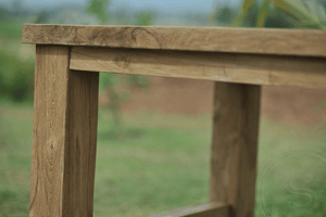 Teak Gartentisch Mammut 200cm + 2 Beaufort Stühle + Bank
