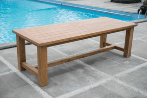 Teak Gartentisch Mammut 250 + 8 Beaufort Stühle ohne Armlehne
