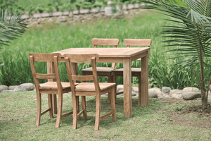Teak Gartentisch 120x80cm + 4 Stühle
