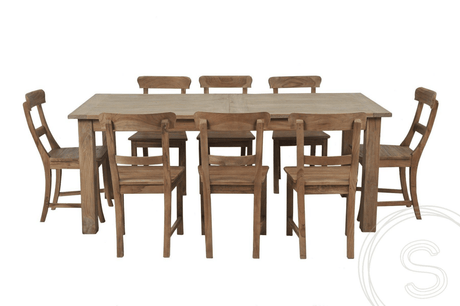 Teak Tisch Ausziehbar 200-250-300x100 + 12 Stühle
