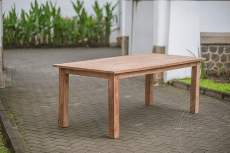 Teak Tisch Rustikal 200x100 + 8 Stühle