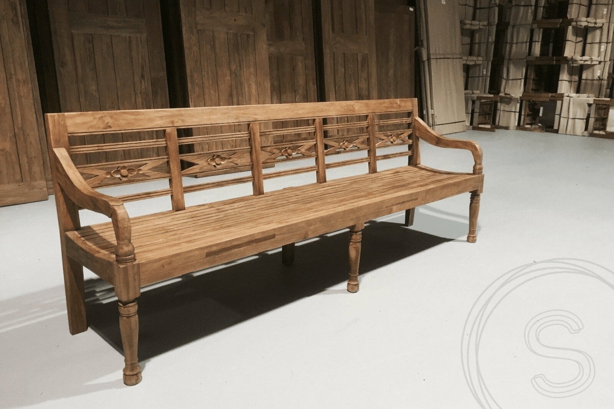 Teak Bahnhofsbank 240cm