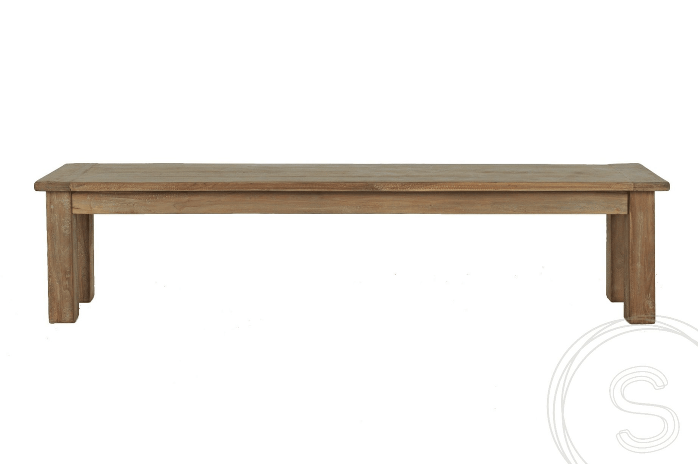 Teak bank 160cm oud hout - Souren Meubels