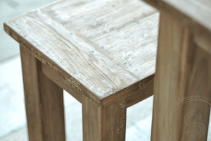 Teak bank 160cm oud hout - Souren Meubels