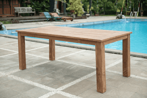 Teak Gartentisch 180x90cm + 4 Beaufort Stühle + Bank