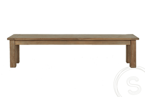 Teak bank 100cm oud hout - Souren Meubels