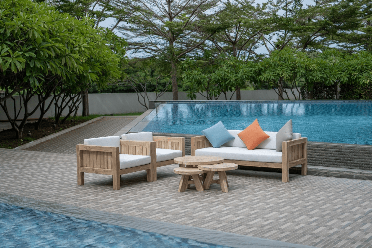 Loungeset Algarve Sessels Bank Couchtische