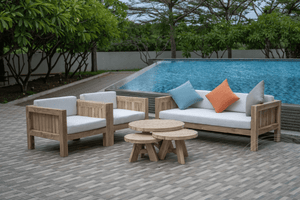 Loungeset Algarve Sessels Bank Couchtische