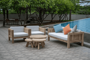 Loungeset Algarve Sessels Bank Couchtische