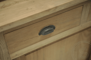 Teak vitrinekast 200cm - Souren Meubels