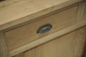 Teak vitrinekast 180cm - Souren Meubels