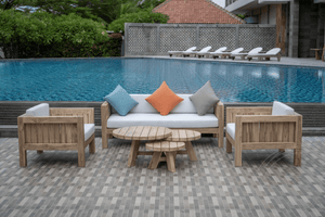 Loungeset Algarve Sessels Bank Couchtische