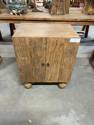 Teak-Schränkchen 2 Türen - 60x41x80cm