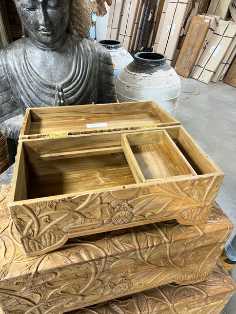 Teak-Blumentruhe S - 60x30x29cm