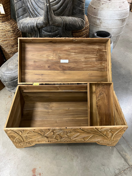 Teak-Blumentruhe L - 100x50x50cm