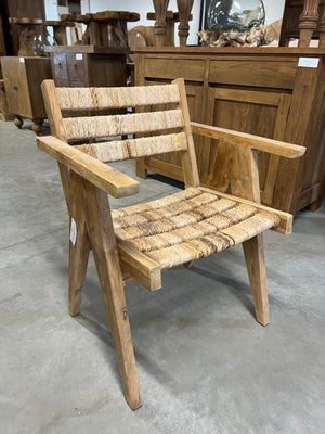 Teak A-Rahmen-Stuhl mit Armlehnen - 60x60x77cm