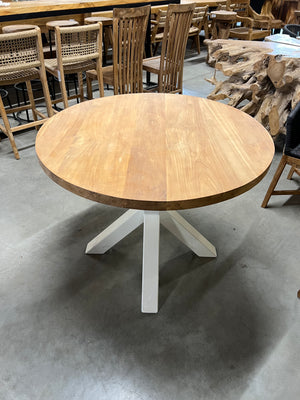 Runder Teak-Tisch 100cm Durchmesser - 100x100x77cm