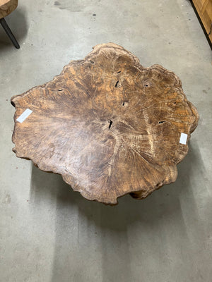 Teak-Wurzel-Couchtisch 100cm Durchmesser - 100x100x40cm