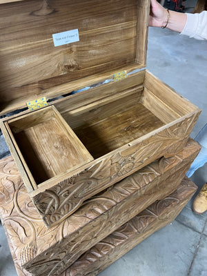 Teak-Blumentruhe S - 60x30x29cm