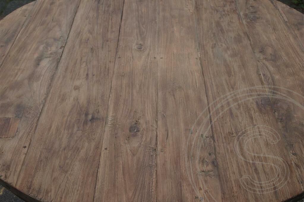 Teak Tisch rund 160cm Rustikal