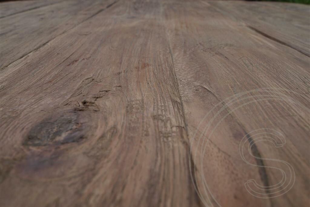 Teak Tisch rund 130cm Rustikal