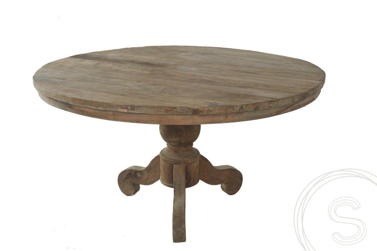 Runder Teakholz Tisch 150 cm Altholz - Souren Furniture (CH)