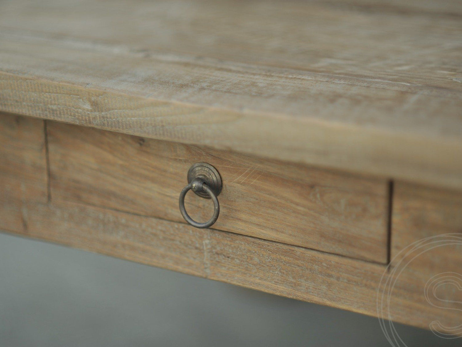 Teak Couchtisch Schubladen 120 x 80 Rustikal