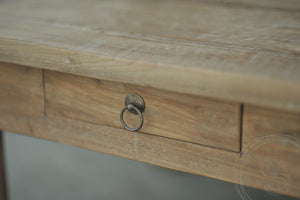 Teak Couchtisch Schubladen 120 x 80 Rustikal