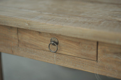 Teak Couchtisch Schubladen 120 x 80 Rustikal