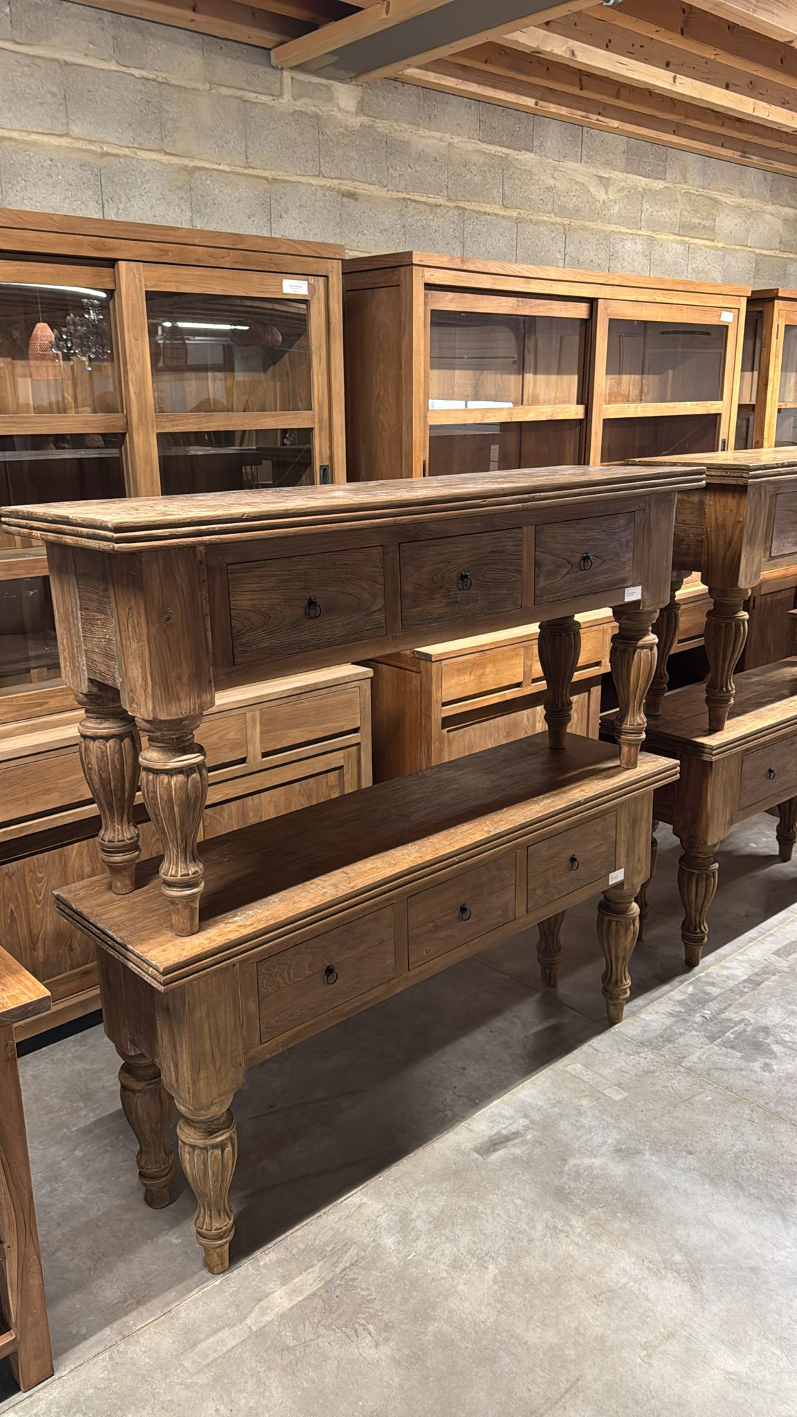 Teak Wandtisch Reclaimed