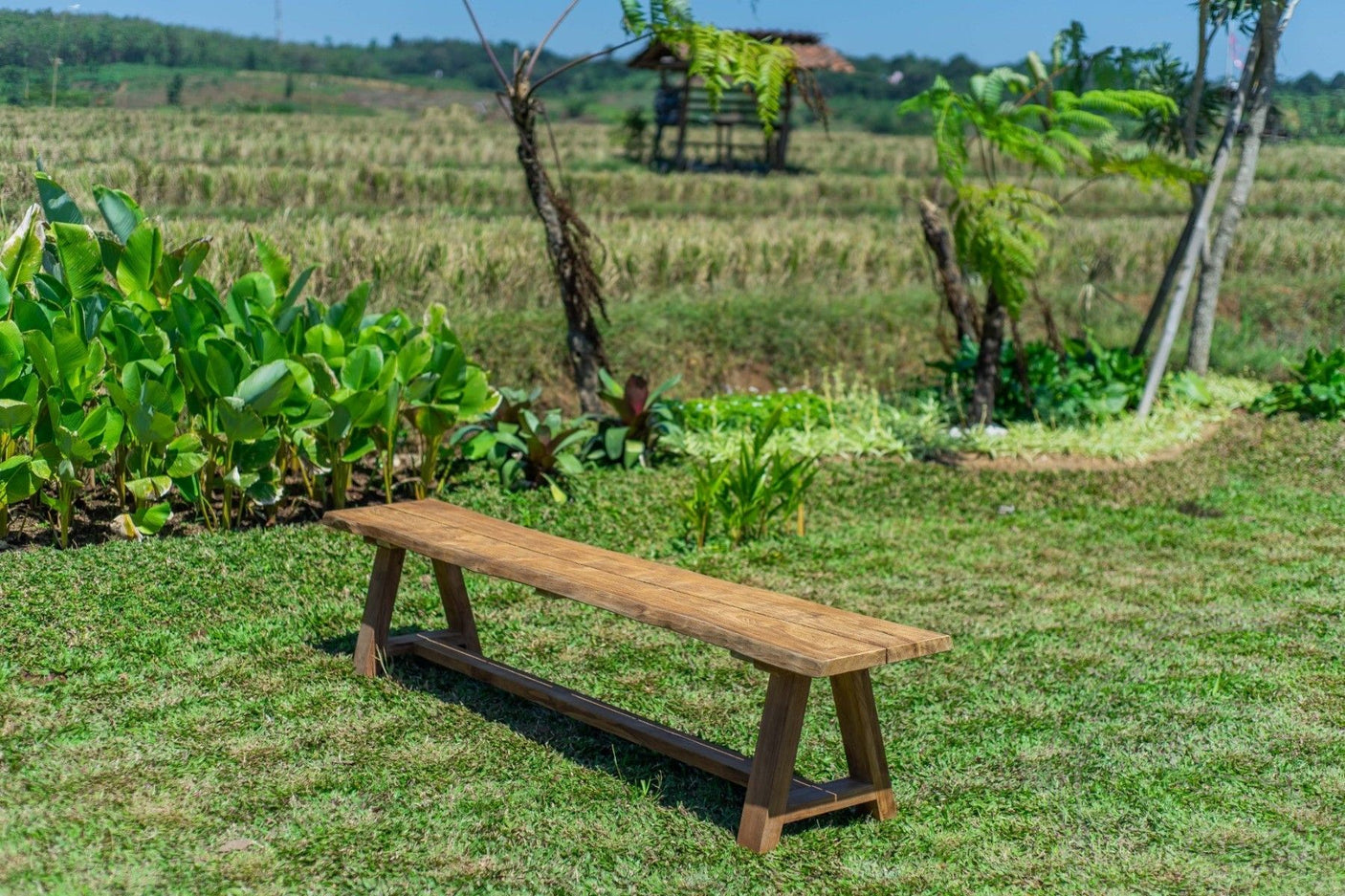 Teak tuinbank Java 220cm - Souren Meubels