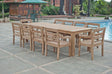 Teak Gartentisch 280x100 cm mit 10 Stationsstühlen - Souren Furniture (CH)