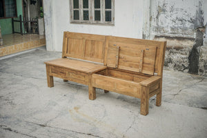 Teak Truhenbank