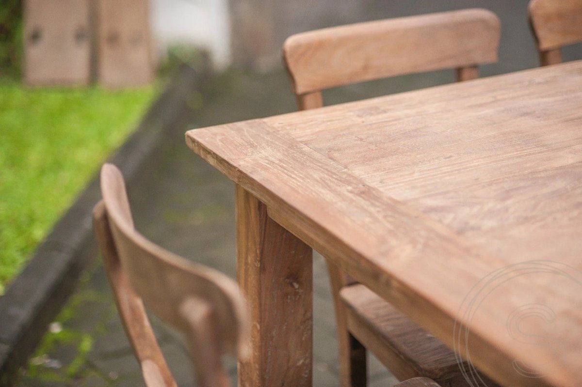 Teak Tafel 200 x 90 Altholz - Souren Furniture (CH)