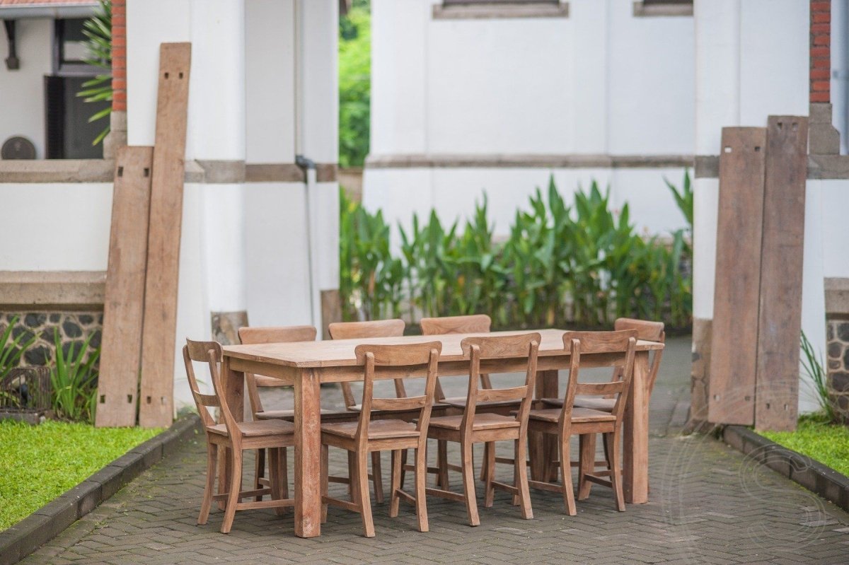Teak Tafel 200 x 90 Altholz - Souren Furniture (CH)