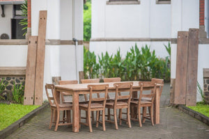 Teak Tafel 200 x 90 Altholz - Souren Furniture (CH)